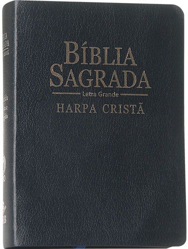 BÍBLIA MÉDIA C/ HARPA CRISTÃ LETRA GRANDE AZUL